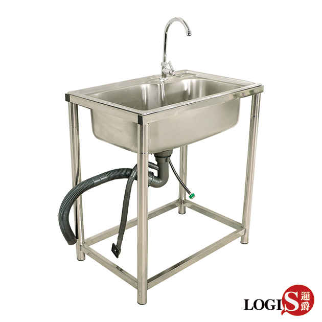 2020-60 不鏽鋼水槽 單槽帶檯面 一體洗水台 廚房洗碗槽 洗衣槽 