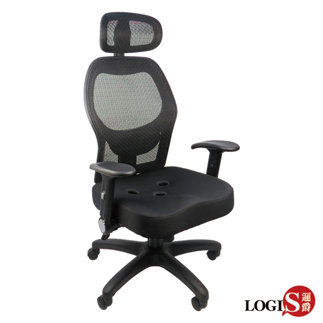 DIY-B853雷洛工學3孔座墊強韌網電腦椅/辦公椅