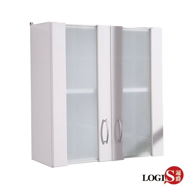 C1021W 60CM霧玻塑鋼浴櫃歐式吊櫃 壁櫃 防水 櫥櫃 浴室