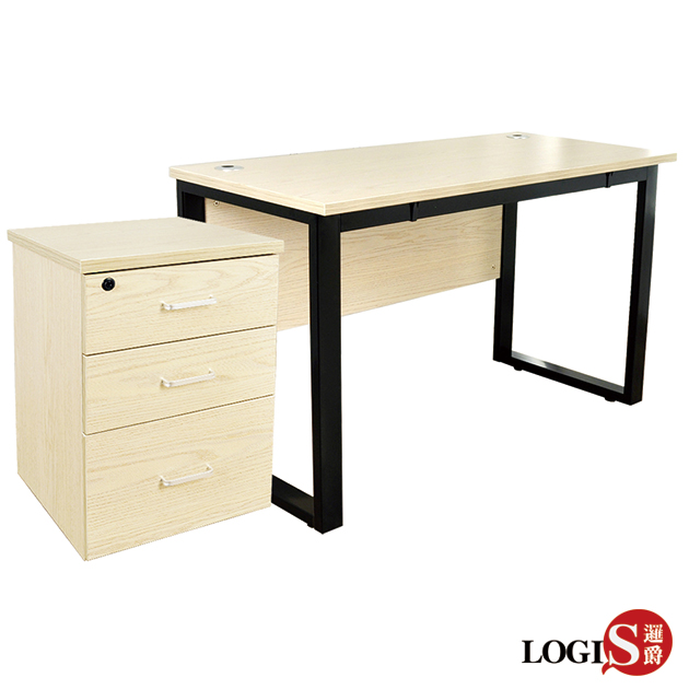 LS-082BQX 北歐時尚書桌黑腳加厚桌板