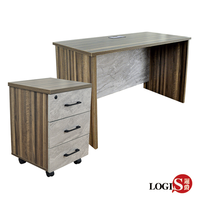 LS-1201BX 克里斯木＆石紋 活動櫃 書桌