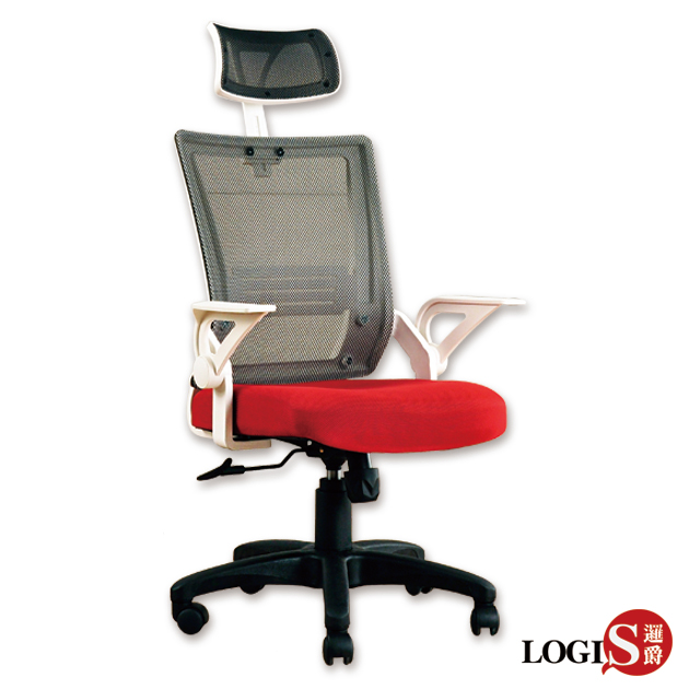 DIY-UA22WR 紅白騎者透氣網護頸護腰電腦椅 辦公椅